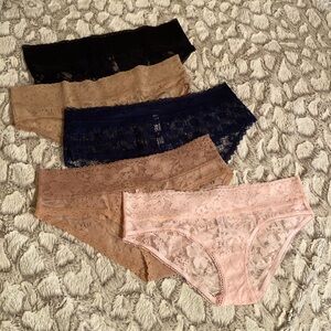 5 pair Victoria Secret Size Large Lace Underwear
